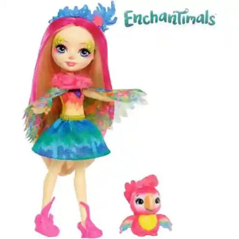 Mattel Enchantimals Peeki Parrot baba Sheeny papagáj figurával