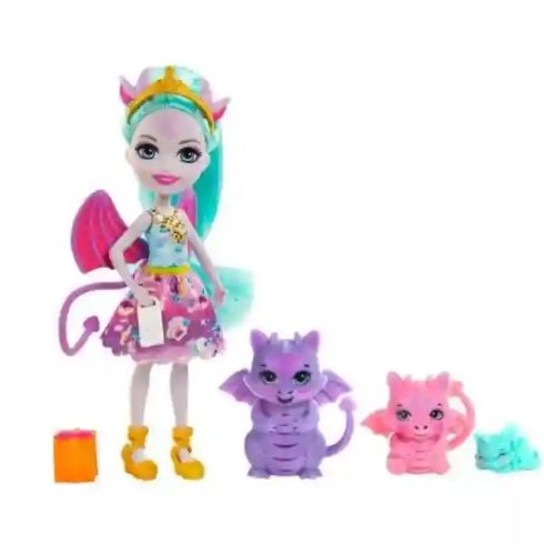 Mattel Enchantimals Deanna Dragon és sárkány családja
