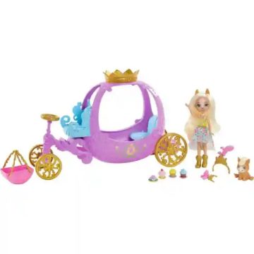   Mattel Enchantimals Peola Pony hercegnő hintója és póniló barátja