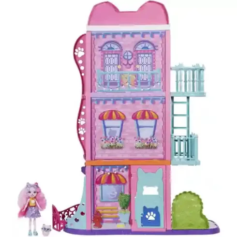 Mattel Enchantimals toronyház és kávézó babával