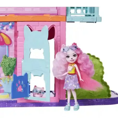 Mattel Enchantimals toronyház és kávézó babával