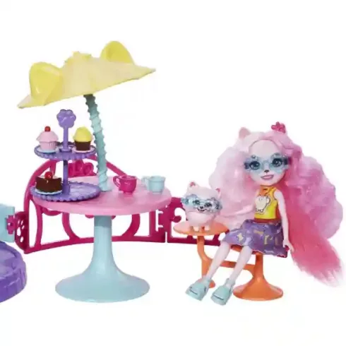 Mattel Enchantimals toronyház és kávézó babával