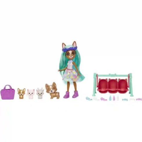 Mattel Enchantimals Crizia Corgi baba és Show corgy kutyus figura