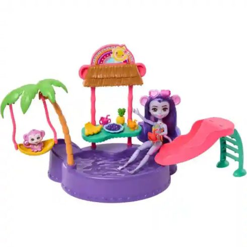 Mattel Enchantimals majmos úszómedencés készlet babával