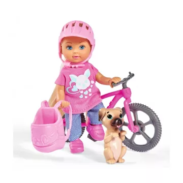   Simba Toys Evi Love - Evi baba biciklivel és kiskutyával (105733273038)