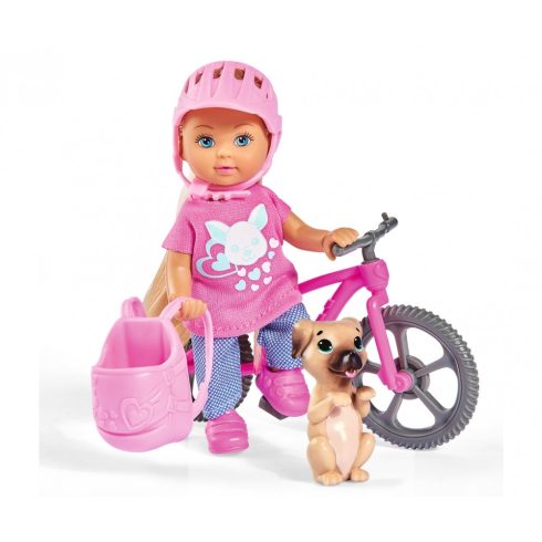 Simba Toys Evi Love - Evi baba biciklivel és kiskutyával (105733273038)