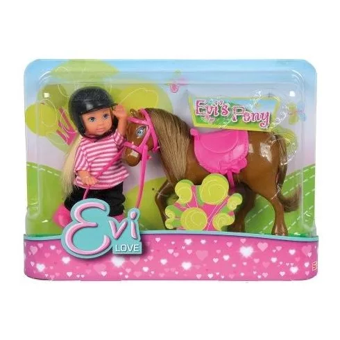 Simba Toys Evi Love - Evi baba sötétbarna pónival (105737464)