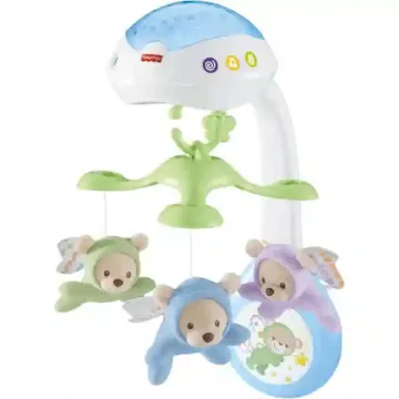   Mattel Fisher-Price - 3 az 1-ben altatódalos, projektoros kiságyforgó, babaforgó