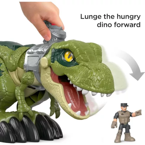 Mattel Fisher-Price Jurassic World - Falánk Tyrannosaurus Rex dino figura 40cm, T-Rex