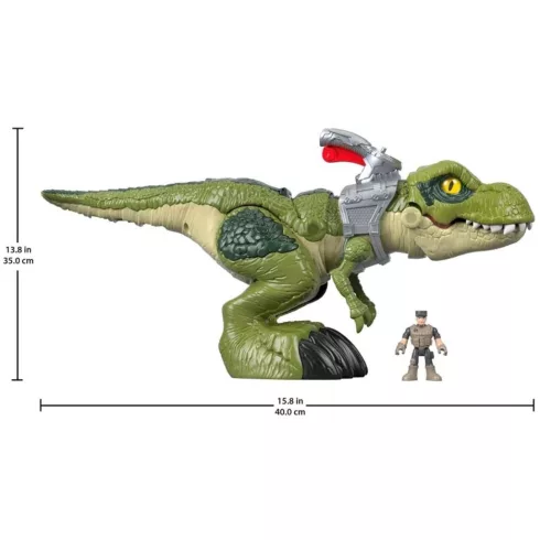 Mattel Fisher-Price Jurassic World - Falánk Tyrannosaurus Rex dino figura 40cm, T-Rex