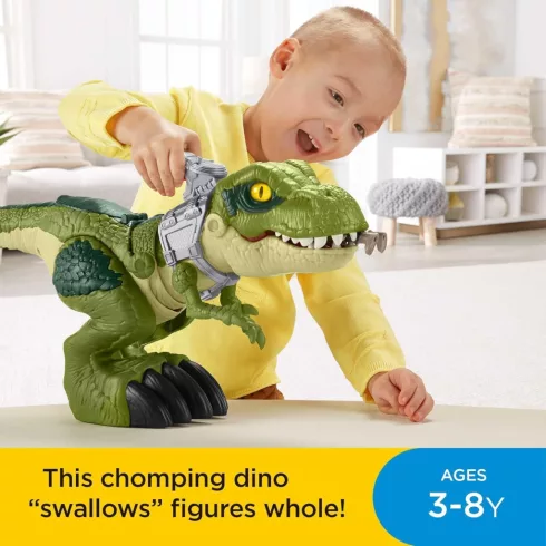 Mattel Fisher-Price Jurassic World - Falánk Tyrannosaurus Rex dino figura 40cm, T-Rex