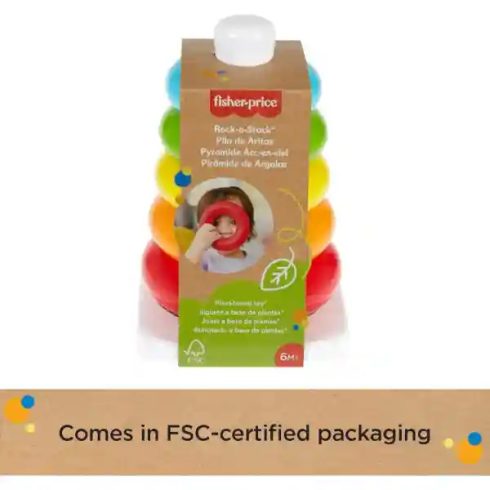 Mattel Fisher-Price - Színes gyűrűpiramis – 20 cm-es játék torony babáknak