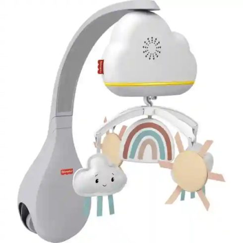 Mattel Fisher-Price - 2 az 1-ben altatódalos, projektoros kiságyforgó, babaforgó