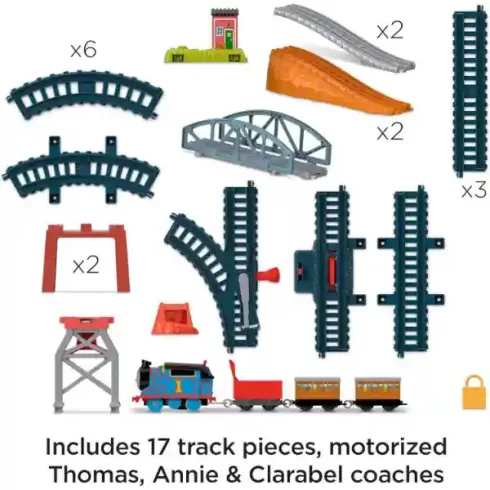 Mattel Fisher-Price - Thomas, a gőzmozdony: 3 az 1-ben csomagszállító motorizált vonatszett