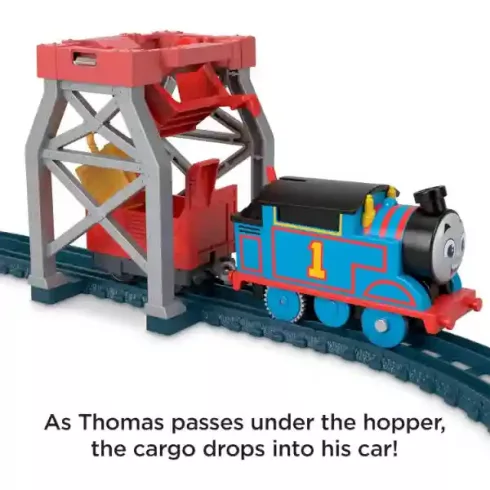 Mattel Fisher-Price - Thomas, a gőzmozdony: 3 az 1-ben csomagszállító motorizált vonatszett