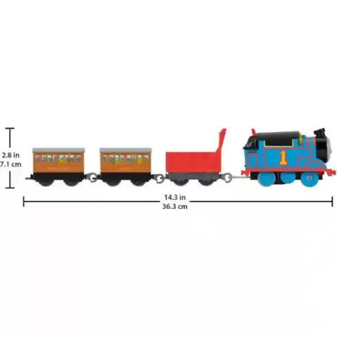 Mattel Fisher-Price - Thomas, a gőzmozdony: 3 az 1-ben csomagszállító motorizált vonatszett
