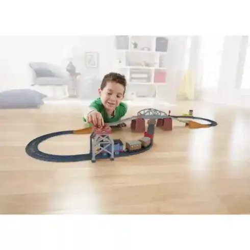 Mattel Fisher-Price - Thomas, a gőzmozdony: 3 az 1-ben csomagszállító motorizált vonatszett