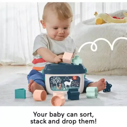 Mattel Fisher-Price - Formaválogató dobozka (kék)