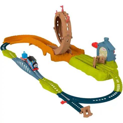 Mattel Fisher-Price - Thomas, a gőzmozdony: motorizált vonatszett sínpályával és hurokkal