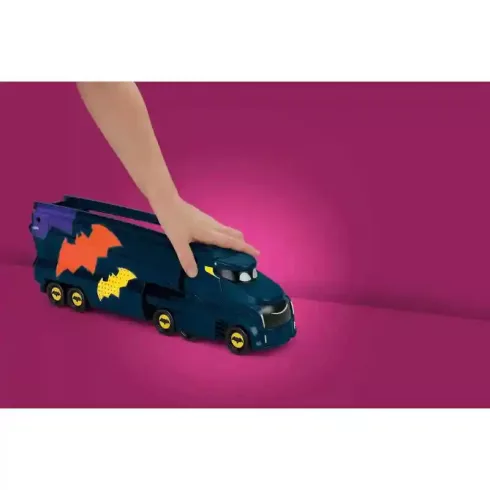 Mattel Fisher-Price Batman - Batwheels autószállító kamion Batmobile kisautóval, DC Super Friends