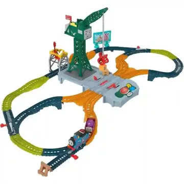   Mattel Fisher-Price - Thomas, a gőzmozdony: motorizált interaktív vonatszett sínpályával és daruval