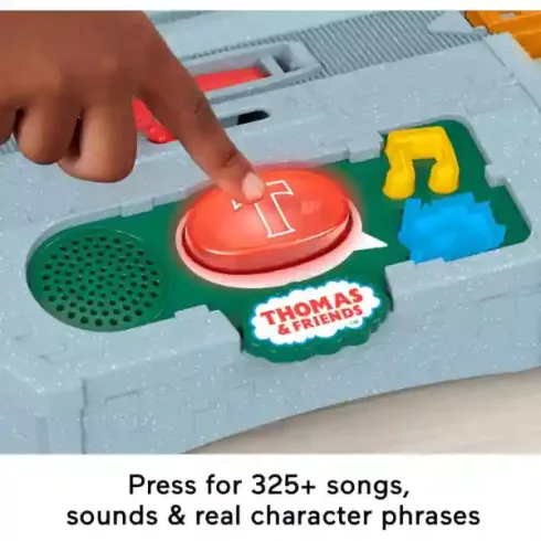 Mattel Fisher-Price - Thomas, a gőzmozdony: motorizált interaktív vonatszett sínpályával és daruval
