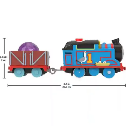 Mattel Fisher-Price - Thomas, a gőzmozdony: motorizált interaktív vonatszett sínpályával és daruval