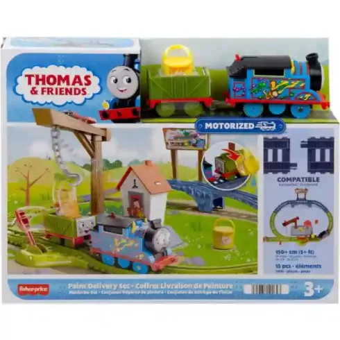 Mattel Fisher-Price - Thomas, a gőzmozdony: Motorizált festékszállító vonatszett