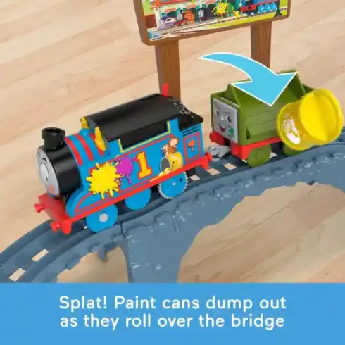 Mattel Fisher-Price - Thomas, a gőzmozdony: Motorizált festékszállító vonatszett