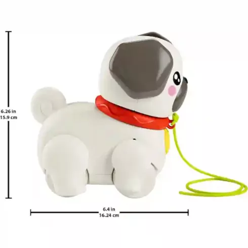 Mattel Fisher-Price - Interaktív sétáló mopsz kutyus hanggal