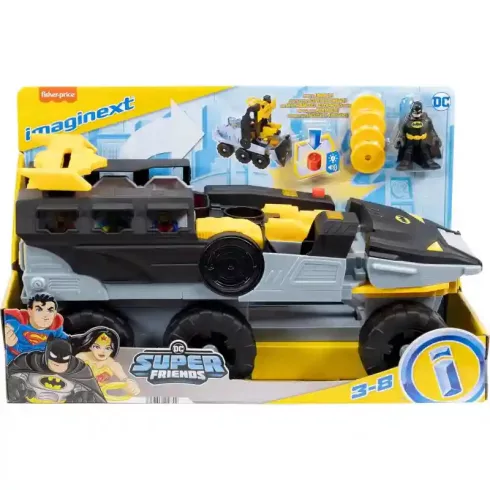 Mattel Fisher-Price Batman - Batman átalakuló interaktív tankja, DC Super Friends