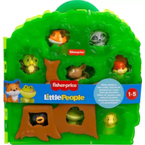 Mattel Fisher-Price Little People - Az erdő állatai fa alakú tárolóban
