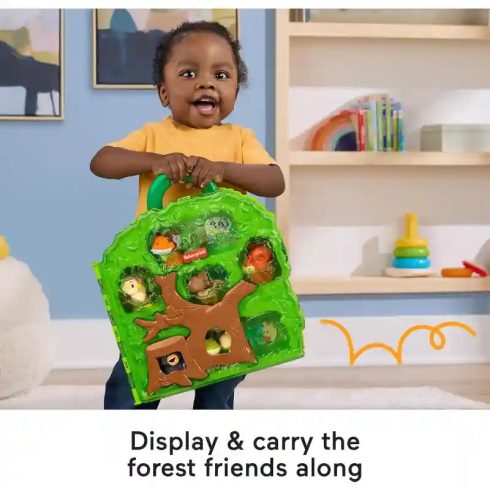 Mattel Fisher-Price Little People - Az erdő állatai fa alakú tárolóban