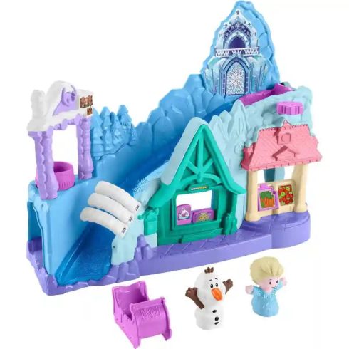 Mattel Fisher-Price Disney Jégvarázs Little People - Elza és Olaf szánkós kalandja