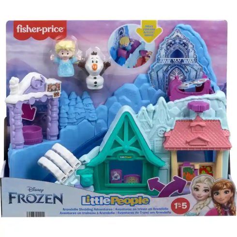 Mattel Fisher-Price Disney Jégvarázs Little People - Elza és Olaf szánkós kalandja