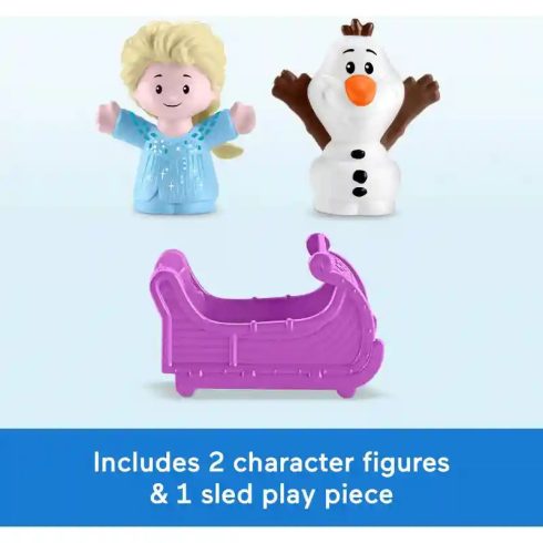 Mattel Fisher-Price Disney Jégvarázs Little People - Elza és Olaf szánkós kalandja