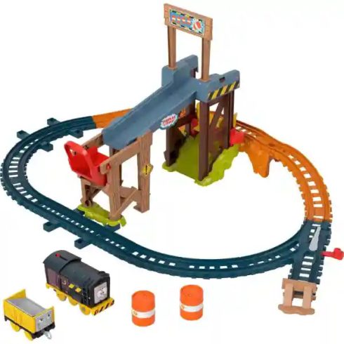 Mattel Fisher-Price - Thomas, a gőzmozdony: Motorizált Diesel mozdonyszett rakodópályával