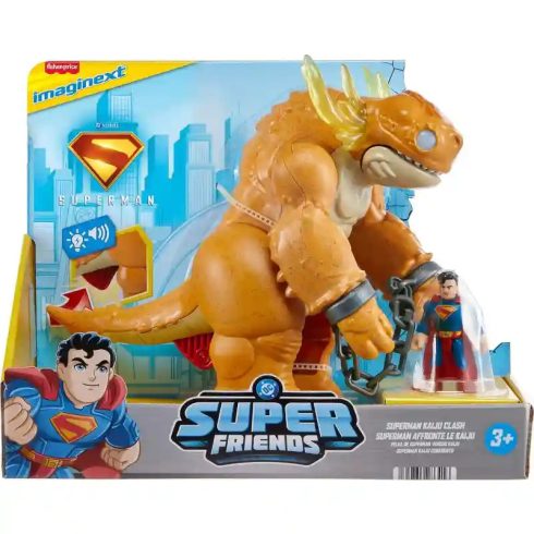 Mattel Fisher-Price Superman - Superman vs. Kaiju interaktív játékszett, DC Super Friends