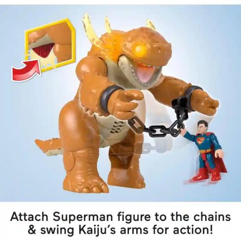 Mattel Fisher-Price Superman - Superman vs. Kaiju interaktív játékszett, DC Super Friends