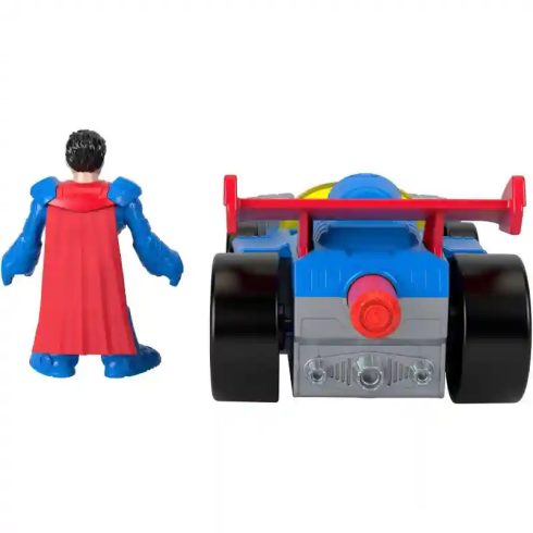 Mattel Fisher-Price Superman - Supermobile autó Superman figurával és kilövővel, DC Super Friends