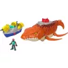 Mattel Fisher-Price - Jurassic World: Újjászületés Mosasaurus üldözése interaktív játékszett, Rebirth