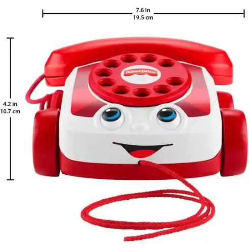 Mattel Fisher-Price - Guruló fecsegő telefon hanggal babáknak, 80. évfordulós