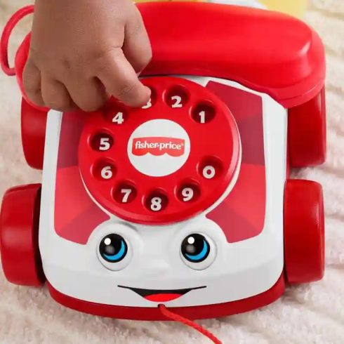Mattel Fisher-Price - Guruló fecsegő telefon hanggal babáknak, 80. évfordulós