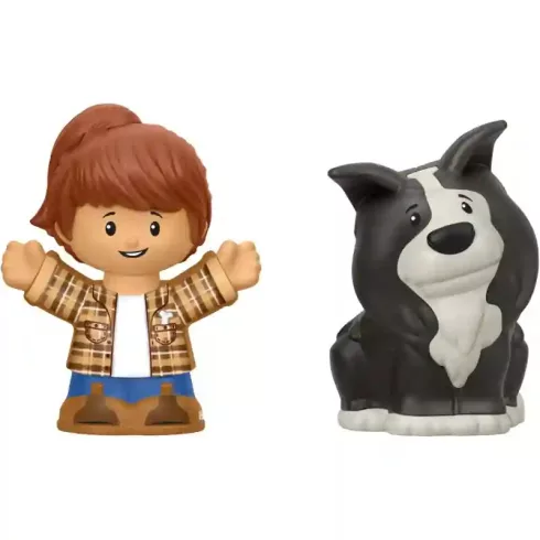 Mattel Fisher-Price Little People interaktív traktor pótkocsival és figurákkal