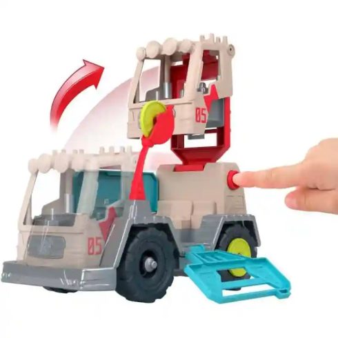 Mattel Fisher-Price Jurassic World - Átalakuló elfogó autó dinóval és figurával