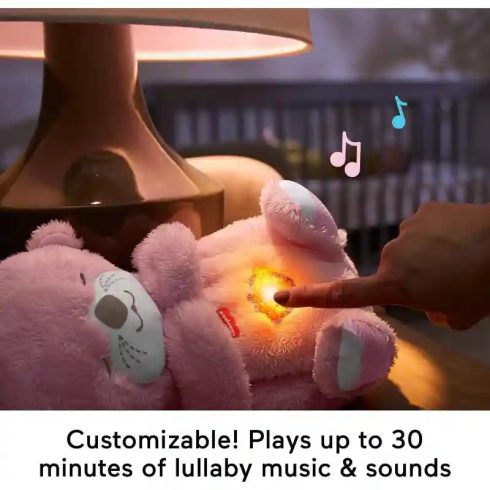 Mattel Fisher-Price - Interaktív szunyókáló rózsaszín plüss vidra hanggal és mozgással