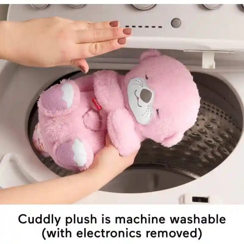 Mattel Fisher-Price - Interaktív szunyókáló rózsaszín plüss vidra hanggal és mozgással