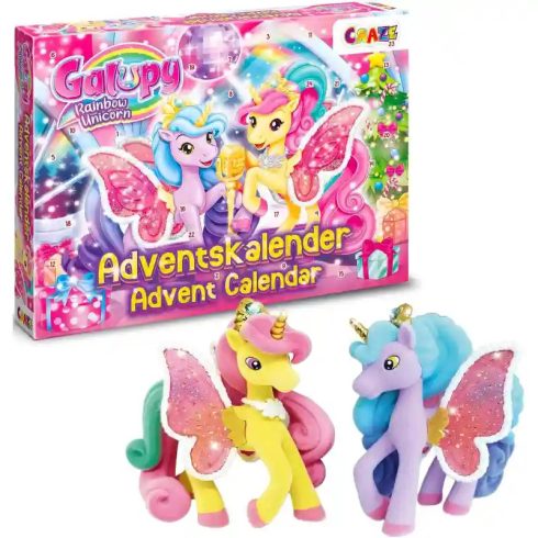 CRAZE Galupy Rainbow Unicorn adventi kalendárium unikornisokkal