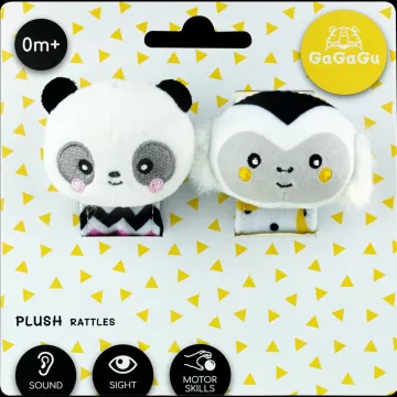 GaGaGu dupla csörgő szett: majom és panda