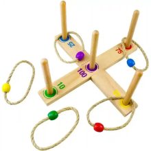 Ring Toss karikadobáló társasjáték fából